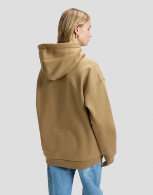 Workwear Relaxed Hoodie in Dark Khaki