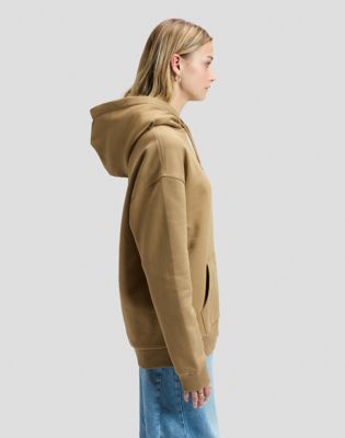 Workwear Relaxed Hoodie in Dark Khaki