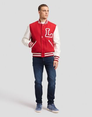 Workwear Relaxed Letterman Jacket in Samba