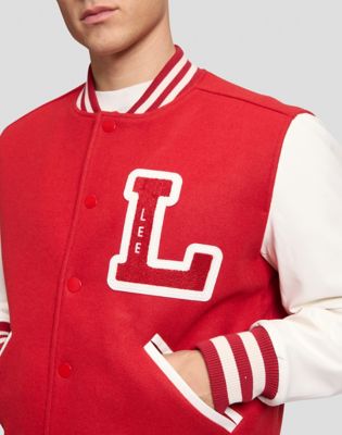 Workwear Relaxed Letterman Jacket in Samba