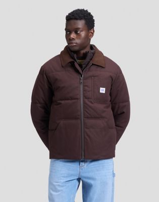 Workwear Relaxed Puffer Jacket in Chocolate Torte