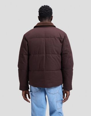 Workwear Relaxed Puffer Jacket in Chocolate Torte
