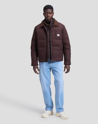 Workwear Relaxed Puffer Jacket in Chocolate Torte