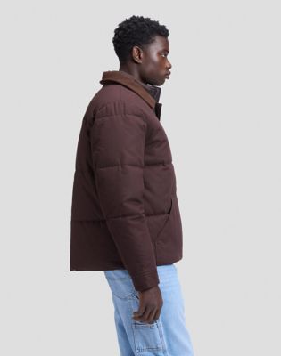 Workwear Relaxed Puffer Jacket in Chocolate Torte