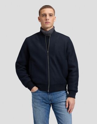 Regular Wool Bomber in Black