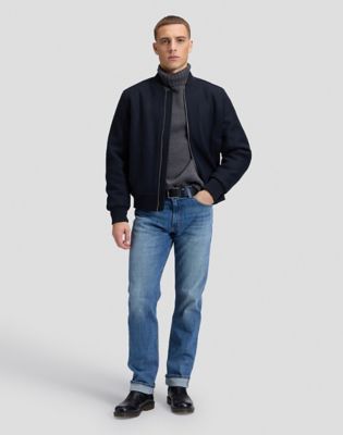 Regular Wool Bomber in Black