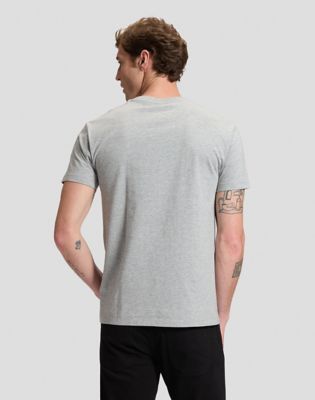 Slim Ultimate Pocket Tee in Mid Grey Mele