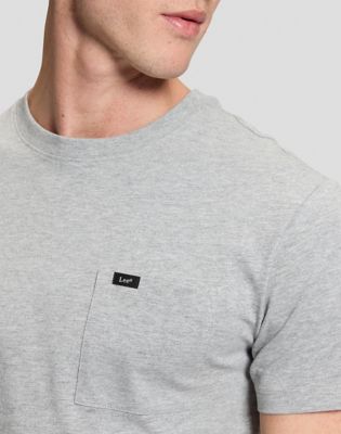 Slim Ultimate Pocket Tee in Mid Grey Mele
