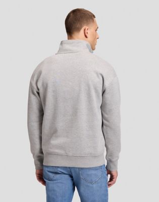 Workwear Relaxed Half Zip Sweatshirt in Grey Mele