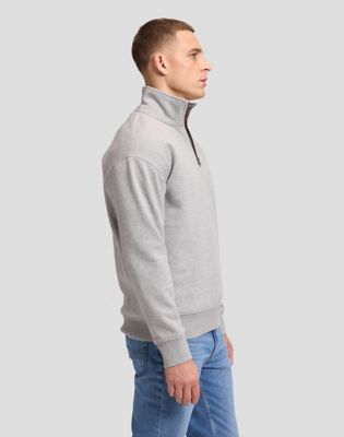 Workwear Relaxed Half Zip Sweatshirt in Grey Mele