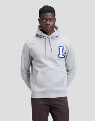 Regular Varsity Hoodie in Mid Grey Mele