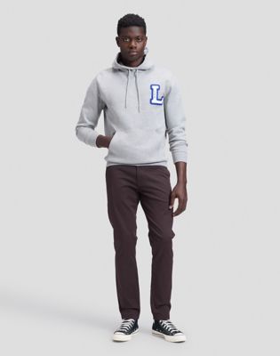 Regular Varsity Hoodie in Mid Grey Mele