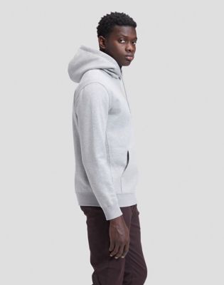 Regular Varsity Hoodie in Mid Grey Mele