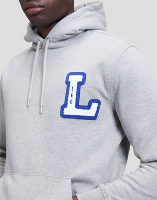 Regular Varsity Hoodie in Mid Grey Mele