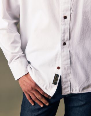 Gold Regular Oxford Button Up Shirt in Bright White