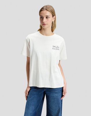 Blue Jeans Relaxed Tee in Ecru