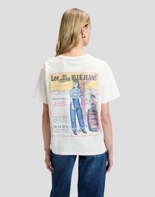 Blue Jeans Relaxed Tee in Ecru