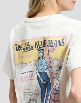 Blue Jeans Relaxed Tee in Ecru