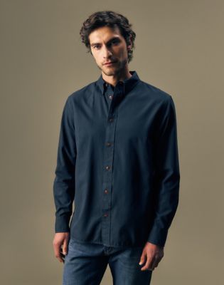 Gold Regular Oxford Button Up Shirt in Rebel Navy