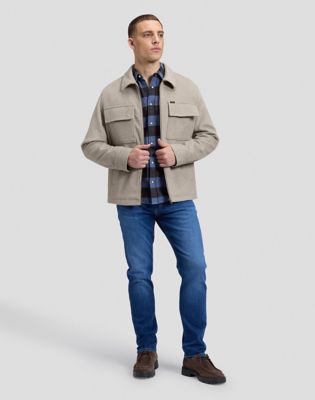 Relaxed Utility Wool Jacket in Warm Gray Heather
