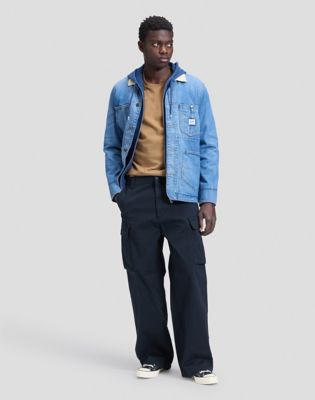 Workwear Loose Cargo Trousers in Black