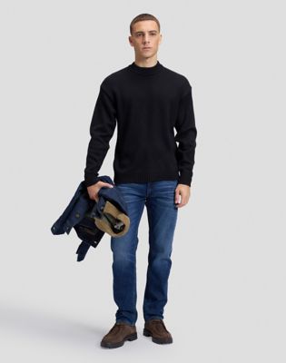 Relaxed Crew Sweatshirt in Black