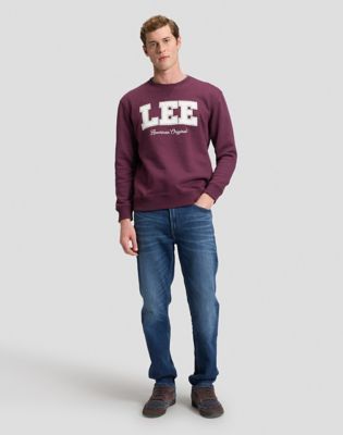 Lee Original Regular Crew Sweatshirt in Fig