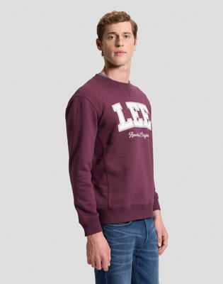 Lee Original Regular Crew Sweatshirt in Fig