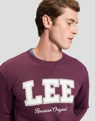 Lee Original Regular Crew Sweatshirt in Fig