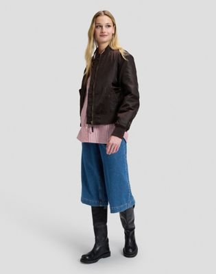 Loose Mid Rise Culotte Short in Clever Pick