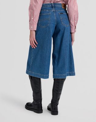 Loose Mid Rise Culotte Short in Clever Pick