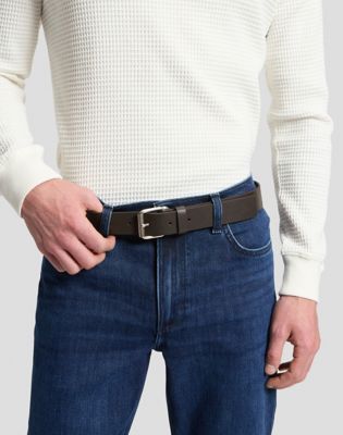 Basic Leather Belt in Dark Brown