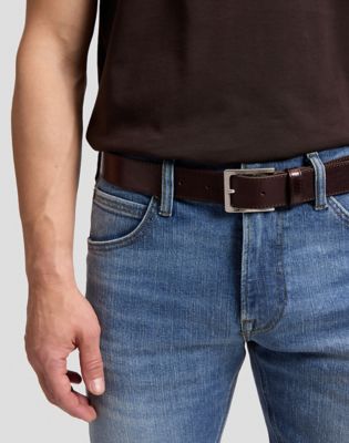 Formal Leather Belt in Dark Brown