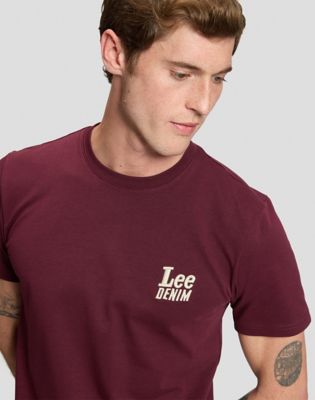 Lee Denim Regular Tee in Fig alternative view 4