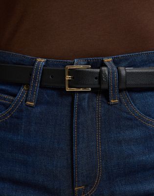 Leather Belt in Black