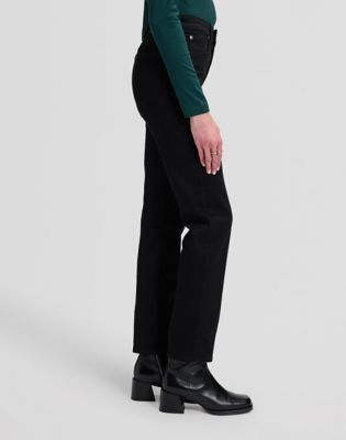 Carol High Rise Straight Jean in Base Black