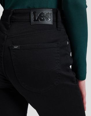 Carol High Rise Straight Jean in Base Black