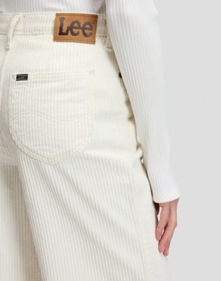 Stella Wide Leg Corduroy Trousers in Ecru