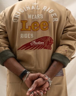Lee X Indian Motorcycle Unionall in Khaki