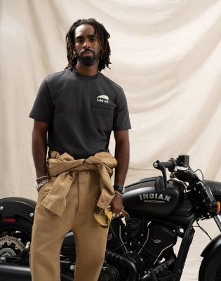 Lee X Indian Motorcycle 101 Tee in Washed Black