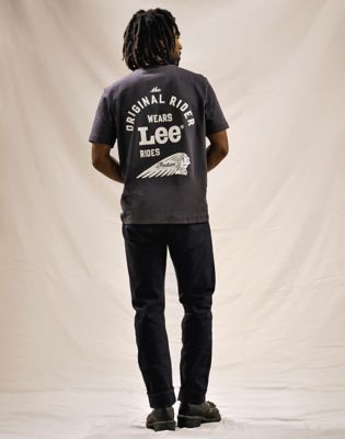 Lee X Indian Motorcycle 101 Tee in Washed Black