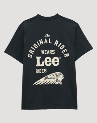 Lee X Indian Motorcycle 101 Tee in Washed Black