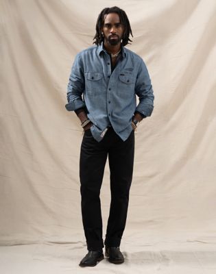 Lee X Indian Motorcycle Ls Workshirt in Bluechambray