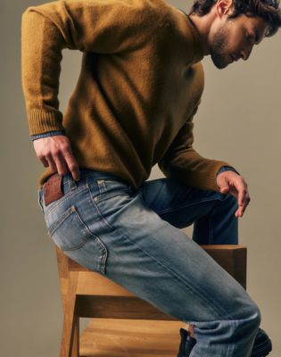 Gold Regular Tapered Jean in Gold Rush