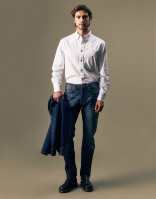 Gold Regular Tapered Jean in Gold Sunday main view