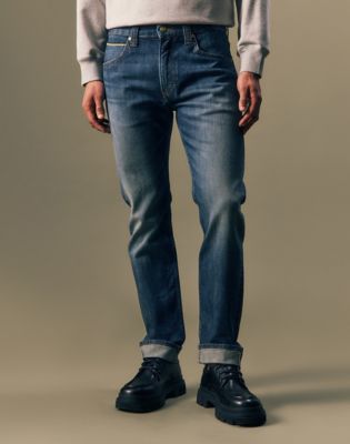 Gold Slim Straight Jean in Golden Hour