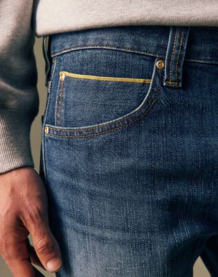 Gold Slim Straight Jean in Golden Hour