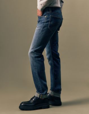 Gold Slim Straight Jean in Golden Hour