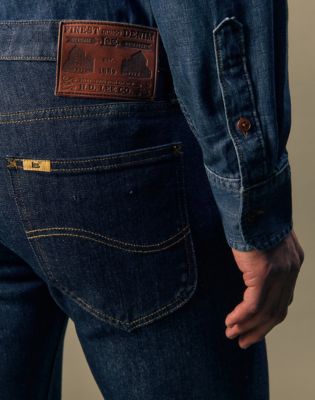 Gold Slim Straight Jean in Pure Gold