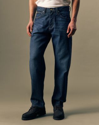 Gold Relaxed Tapered Jean in Gold Streak